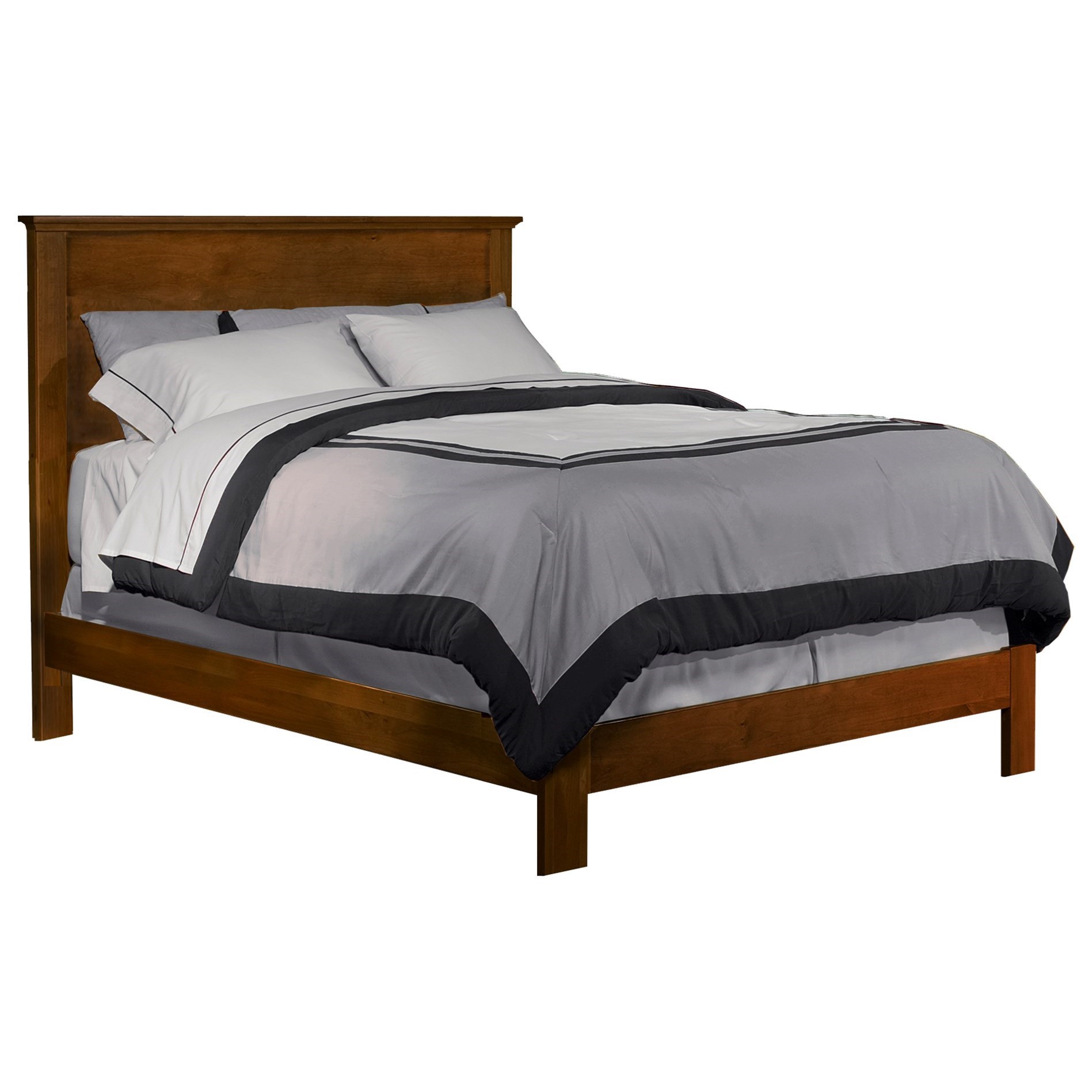Archbold Furniture Alder Heritage Solid Wood King Flat Panel Bed